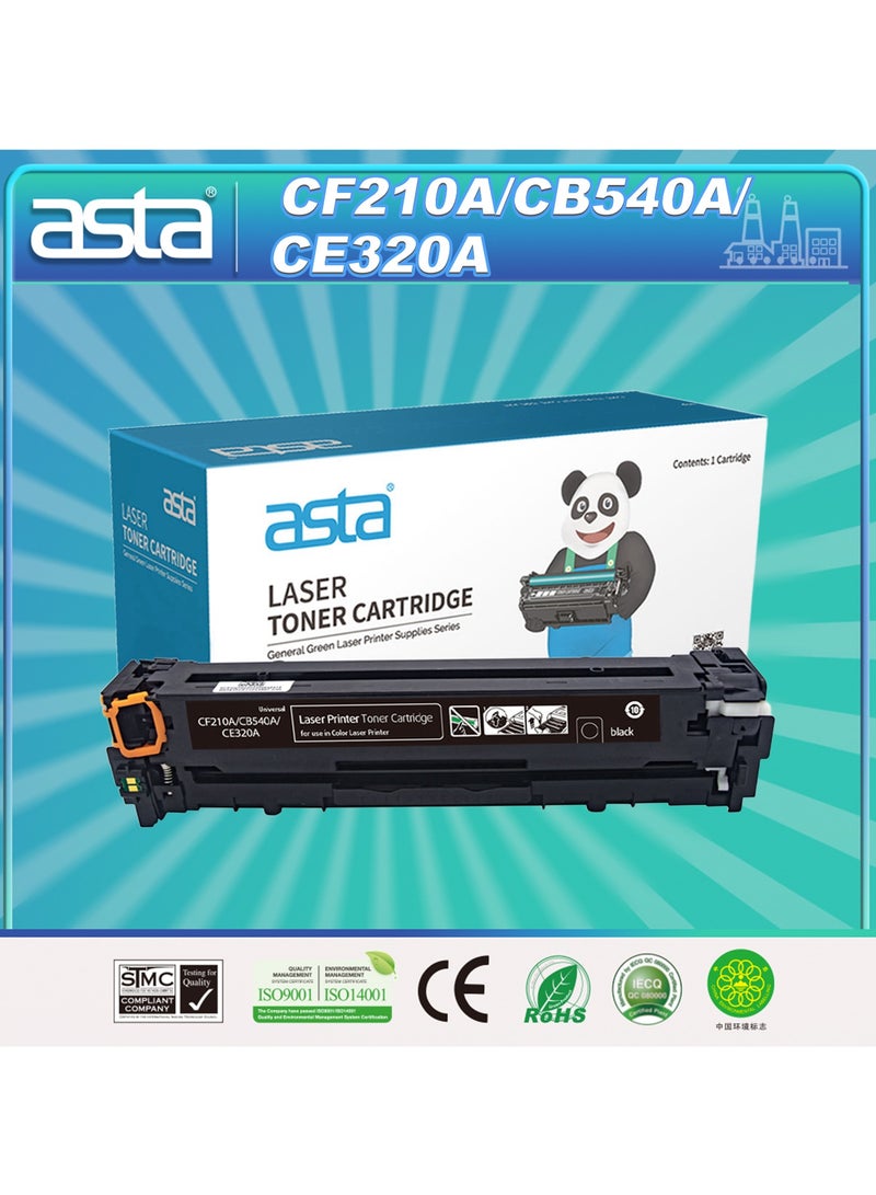 ASTA CB540A 125A Color Toner Cartridge Compatible For HP Laser Jet CM1300 CM1312 CP1210 CP1215 CP1515n CP1518ni Printer CB 540 125 A Printing Office Consumable High Yield Black K Replacement - Image 1